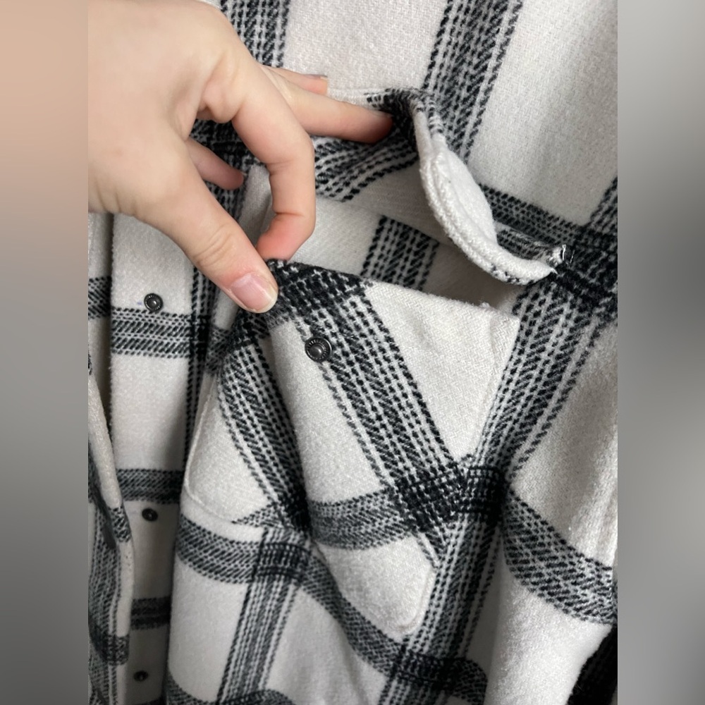 Flannel Button Coat - Picture 5 of 6